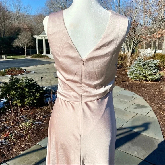 NWT BHLDN Espen Satin Maxi Dress in Oyster Wedding Cocktail Formal MOB 16 - Picture 10 of 12